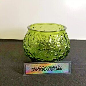 1960s Green Crinkle Med. Vase E O Brody Co Cleveland, OH. USA PRE-OWNED Vintage